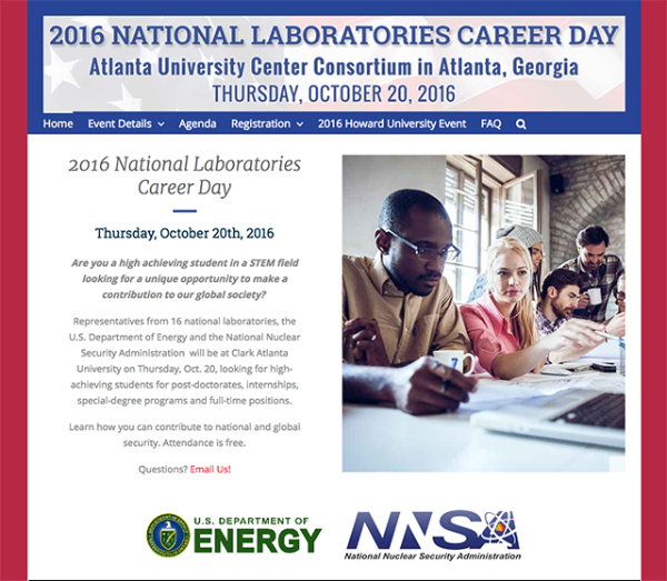 National Labs Recruiting Effort Website